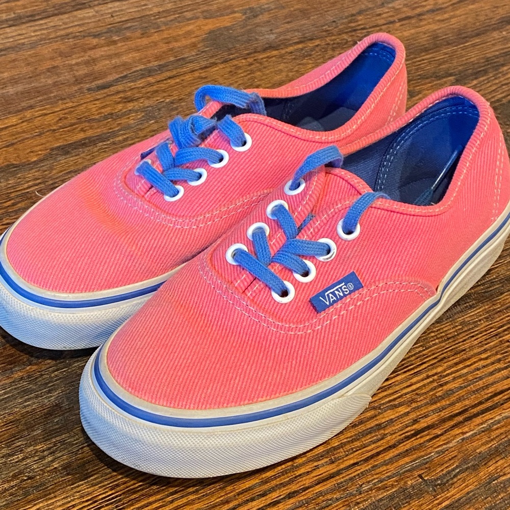 Hot Pink w/blue Girls Vans Sz 13.5